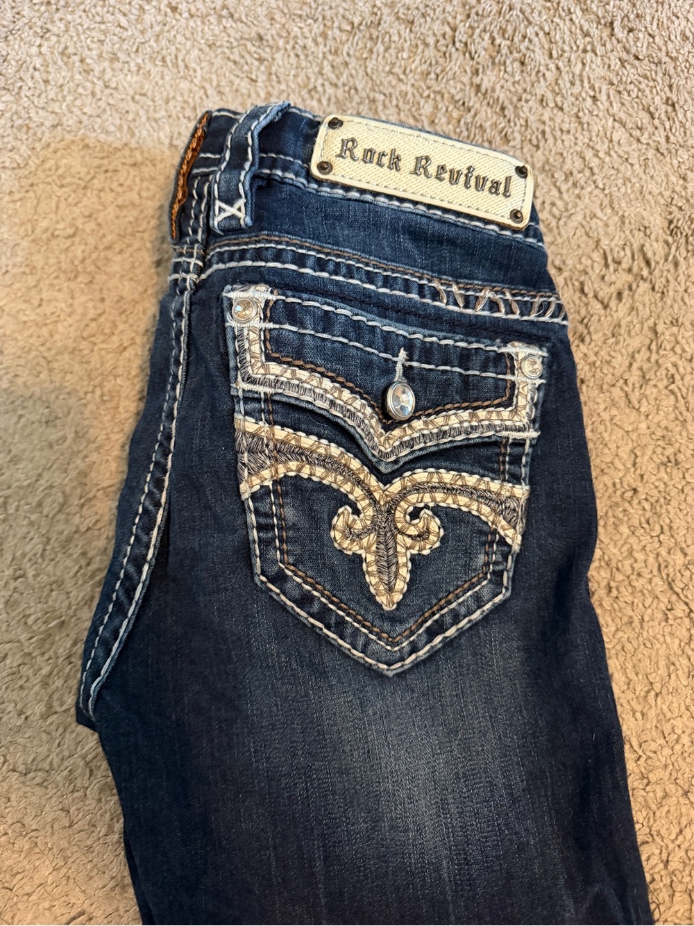 Rock Revival Dark Blue Jeans